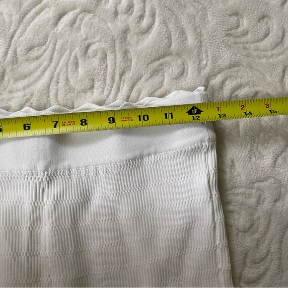 House of Harlow 1960 Cream Ribbed Wide Leg Pants - Picture 6 of 7